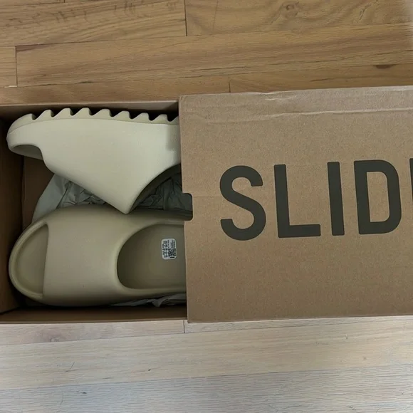 Yeezy Shoes Adidas Yeezy Slides Nib Bone Size Poshmark